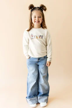 Sweatshirt in Mickey and Friends on Ecru