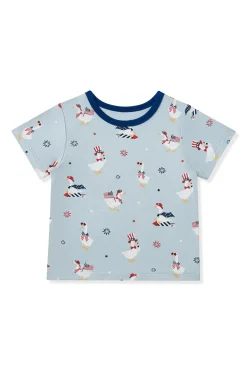 Toddler Basic Tee in Patriotic Goose