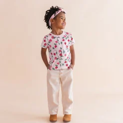 Toddler Basic Tee in Strawberry Fields