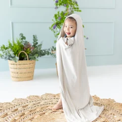 Toddler Hooded Bath Towel in Oat