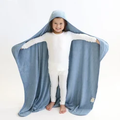 Toddler Hooded Bath Towel in Slate