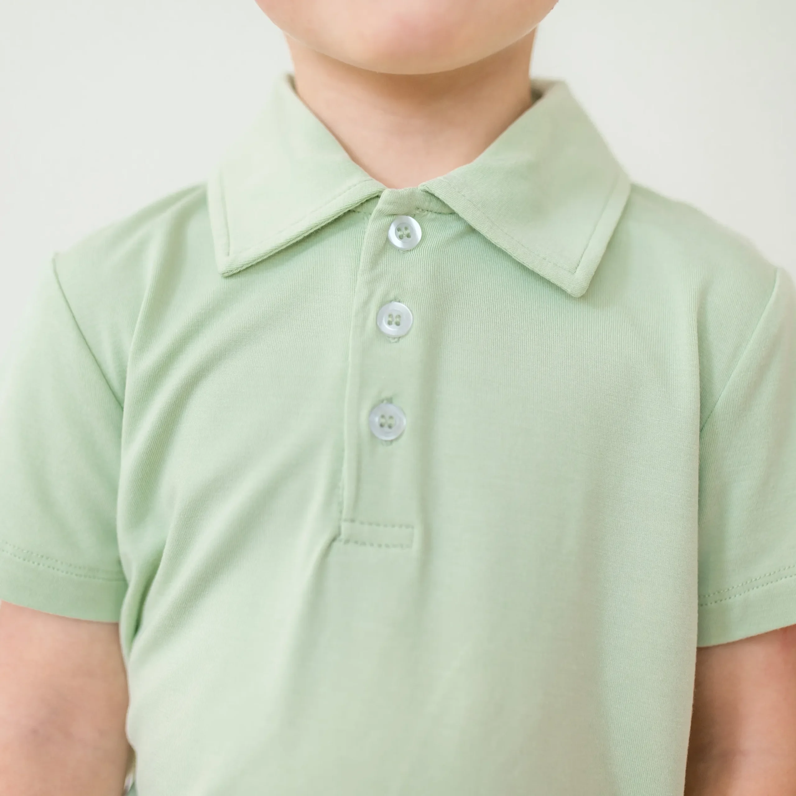 Toddler Short Sleeve Polo in Basil