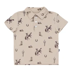 Toddler Short Sleeve Polo in Classic Cowboy