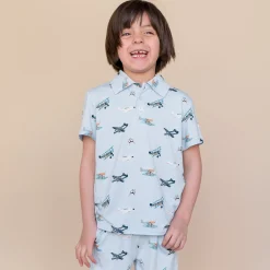 Toddler Short Sleeve Polo in Take Off