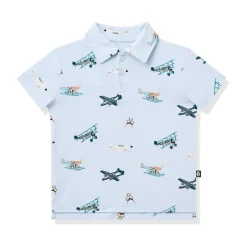 Toddler Short Sleeve Polo in Take Off