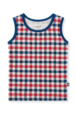 Toddler Tank Top in Patriotic Gingham