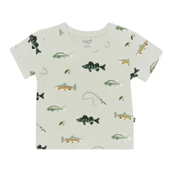 Toddler V-Neck Tee in Fishing