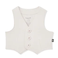 Tuxedo Vest in Oat