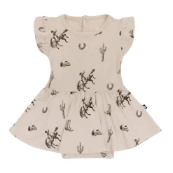 Twirl Bodysuit Dress in Classic Cowboy