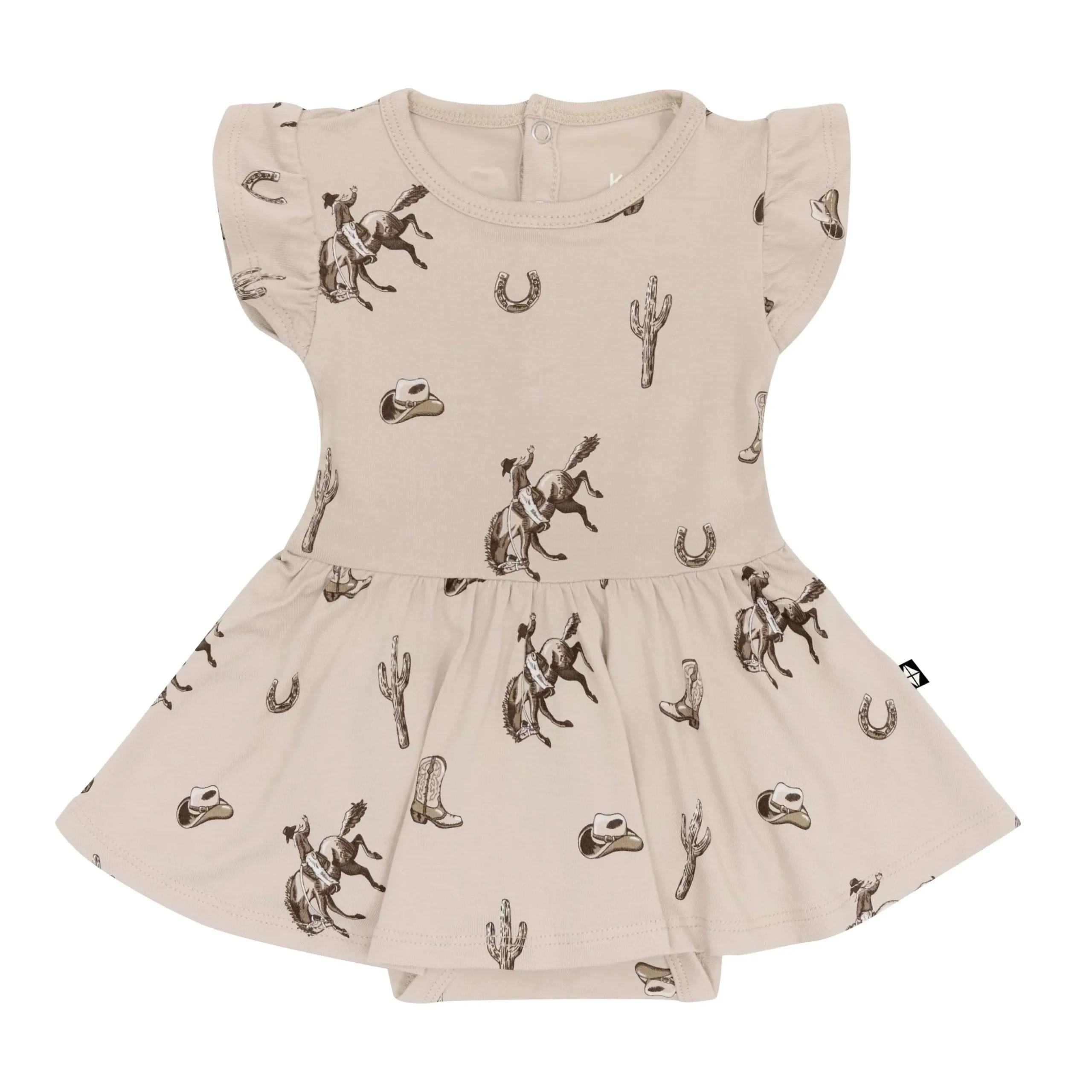Twirl Bodysuit Dress in Classic Cowboy