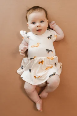 Twirl Bodysuit Dress in Dachshund