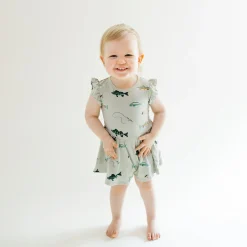 Twirl Bodysuit Dress in Fishing