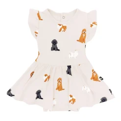 Twirl Bodysuit Dress in Fluffy Dog