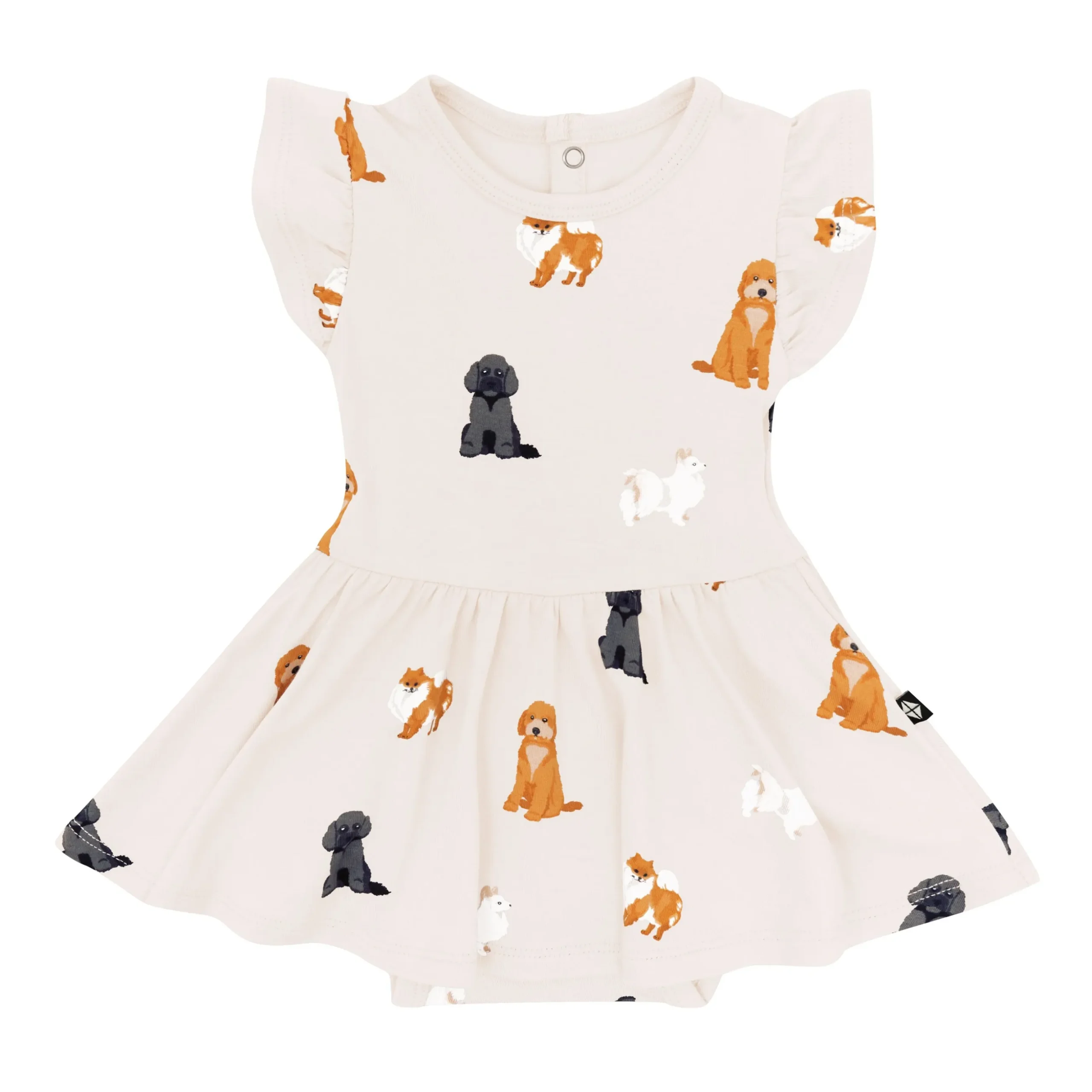 Twirl Bodysuit Dress in Fluffy Dog