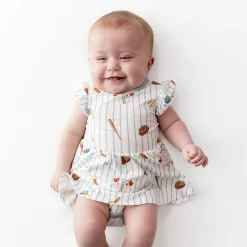 Twirl Bodysuit Dress in Home Run