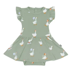 Twirl Bodysuit Dress in Silly Goose