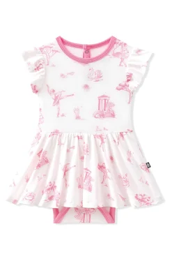 Twirl Bodysuit Dress in Toile Ballet