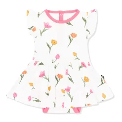 Twirl Bodysuit Dress in Tulip