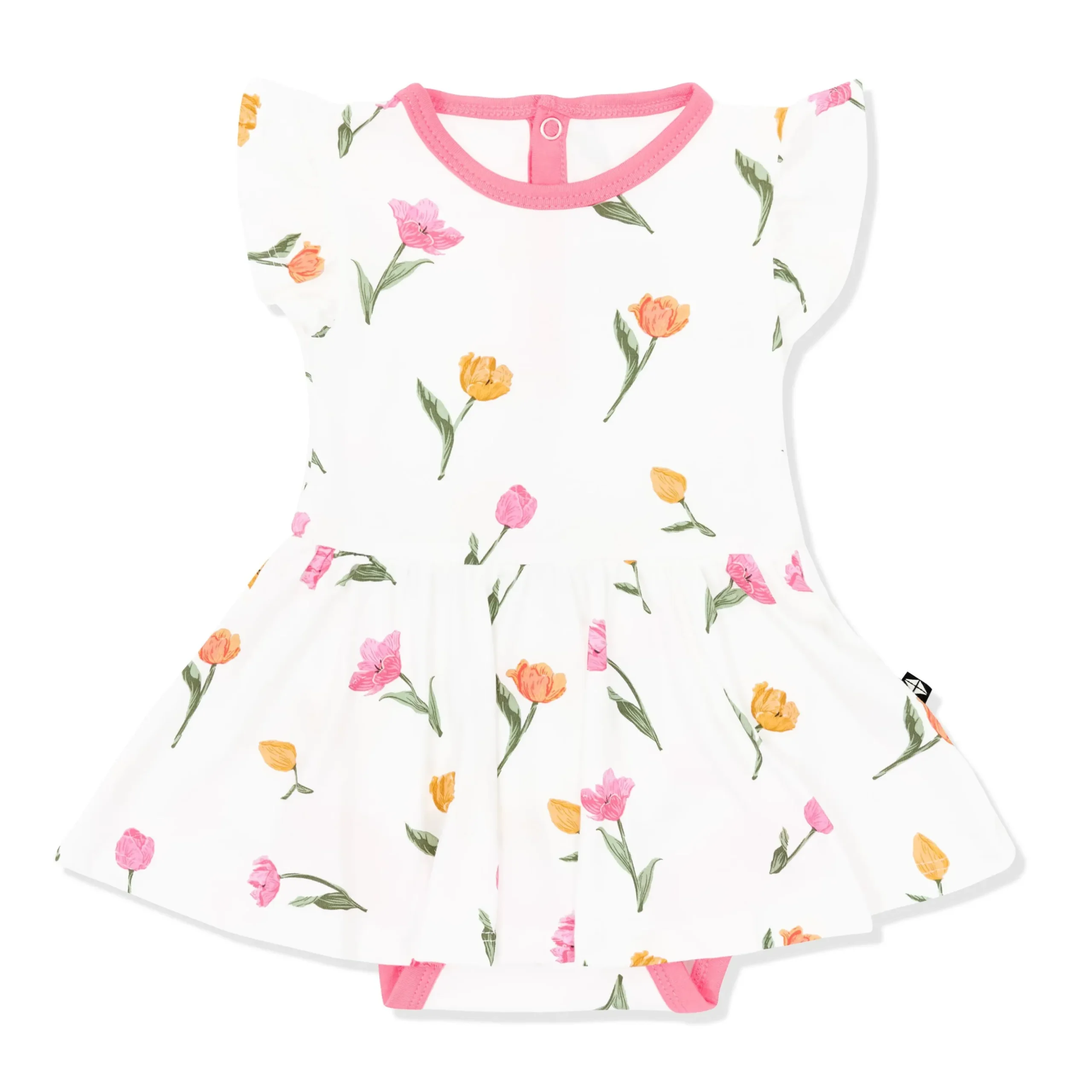 Twirl Bodysuit Dress in Tulip