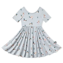 Twirl Dress in Mallard Duck