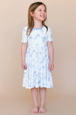 Twirl Dress in Toile Safari