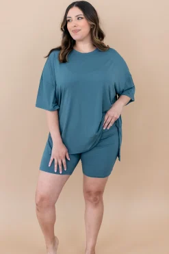Women’s Biker Short Set in Atlantic