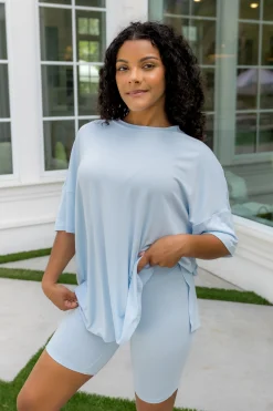 Women’s Biker Short Set in Breeze