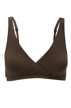 Women's Cross Front Bralette in Toffee