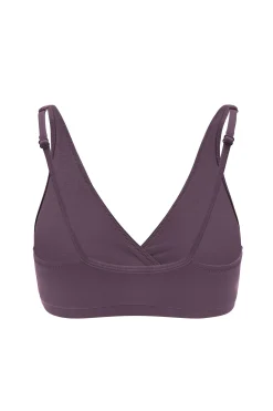 Women's Cross Front Bralette in Currant