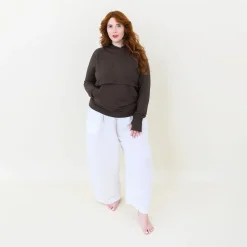 Women's French Terry Nursing Hoodie in Espresso