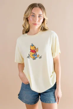 Women's Graphic Tee in Winnie the Pooh on Chamomile