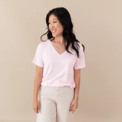 Women’s Relaxed Fit V-Neck in Sakura