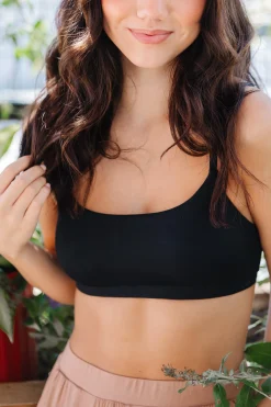 Women's Scoop Neck Bralette in Midnight