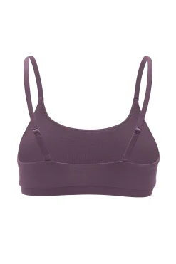 Women's Scoop Neck Bralette in Currant