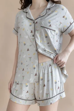 Women's Short Sleeve Pajama Set in Starry Icon