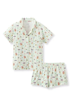 Women's Short Sleeve Pajama Set in Honeydukes