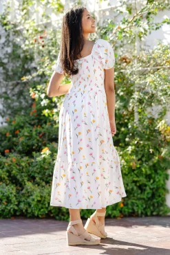 Women’s Smocked Dress in Tulip