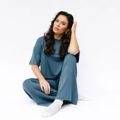 Women's Wide Leg Pant in Atlantic