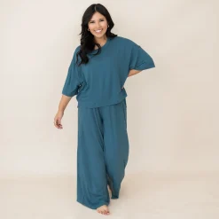 Women's Wide Leg Pant Set in Atlantic
