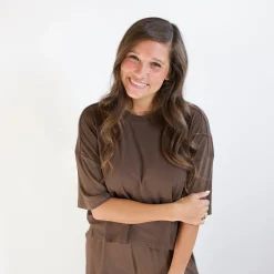 Women's Wide Leg Pant Set in Espresso