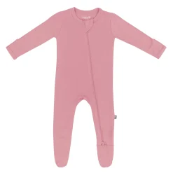 Zippered Footie in Apple Blossom