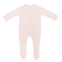 Zippered Footie in Blush