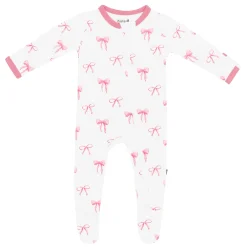 Zippered Footie in Bow