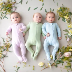 Zippered Footie in Breeze