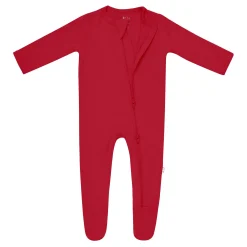 Zippered Footie in Cardinal