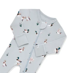 Zippered Footie in Mallard Duck