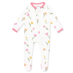 Zippered Footie in Tulip