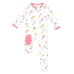 Zippered Footie in Tulip