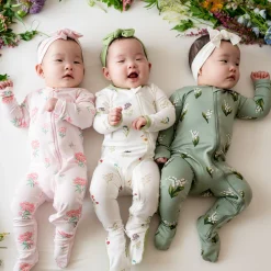 Zippered Footie in Wildflower