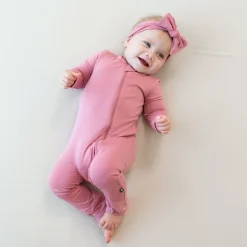 Zippered Romper in Apple Blossom